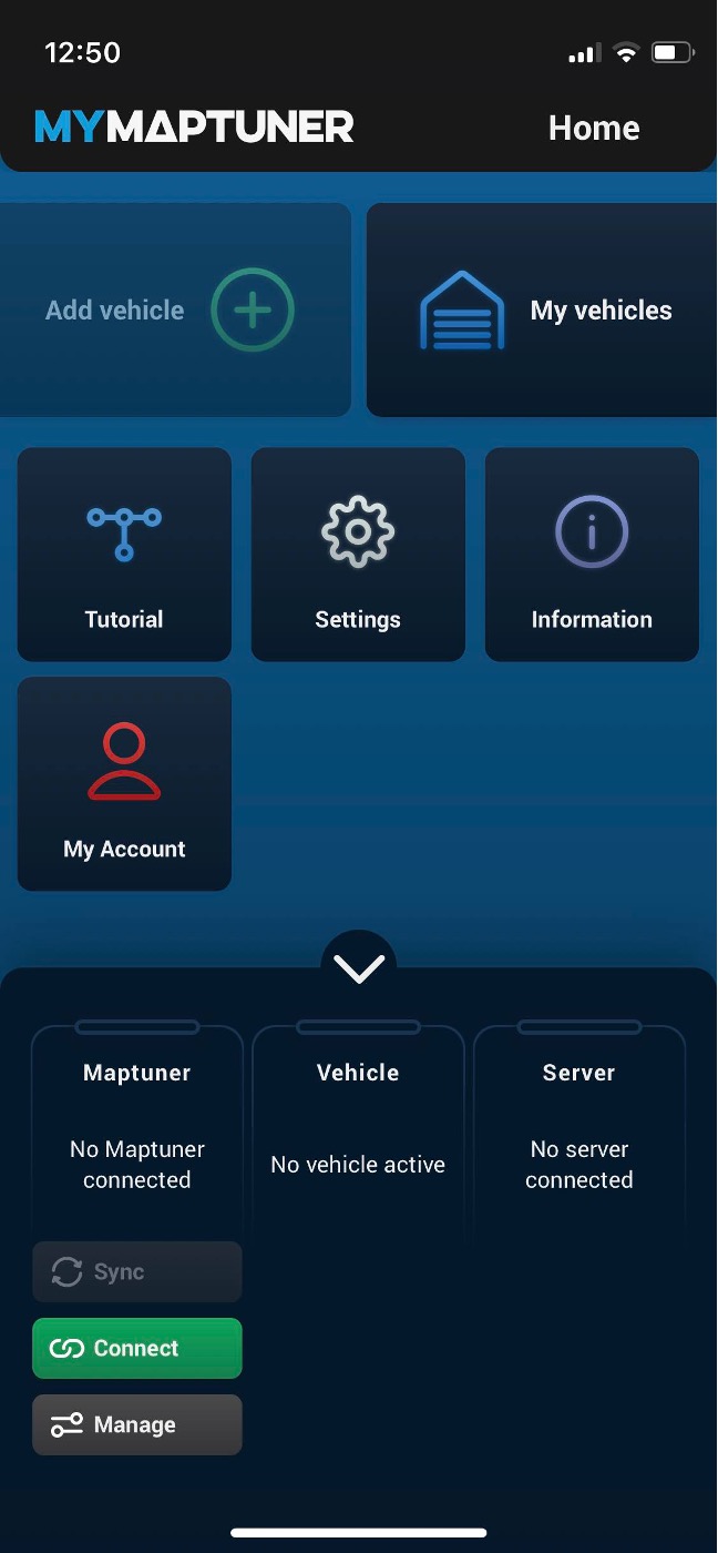 Connect Maptuner to smartphone – Maptuner